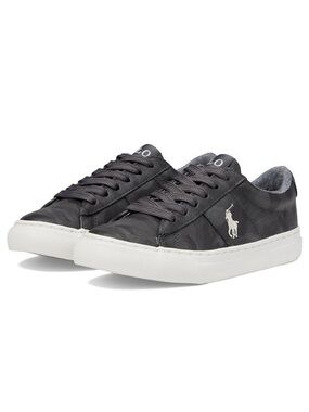 Polo by Ralph Lauren toddler Charcoal Gray Low-Top Sneakers with White Polo Pony